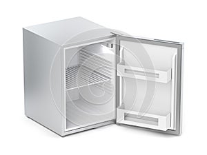 Empty small refrigerator