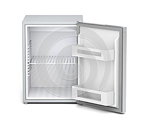 Empty small refrigerator