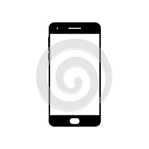 Empty smartphone icon. Cell phone symbol. Mobile gadget, PDA template