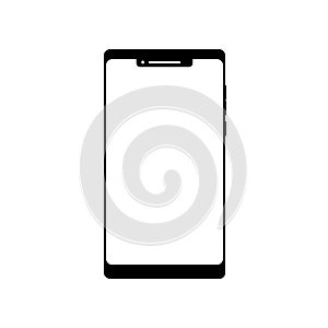 Empty smartphone icon. Cell phone symbol. Mobile gadget, PDA template