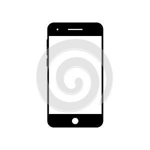 Empty smartphone icon. Cell phone symbol. Mobile gadget, PDA template