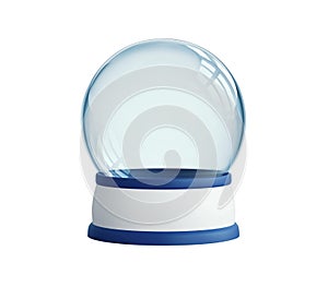 Empty snow globe with clipping path