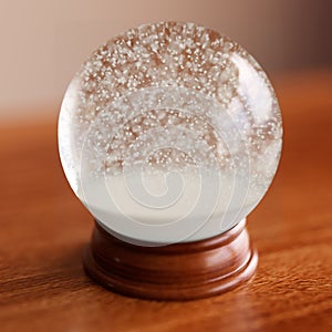 Empty snow globe