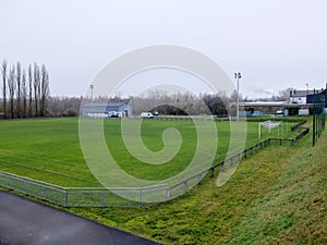 Empty soccer / football field