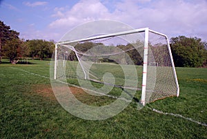 Empty Soccer goal
