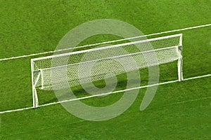 Empty soccer goal