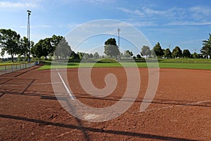 Empty Softball Field