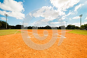 Empty Softball Field