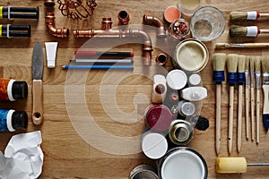 Empty space and materials for my ideas photo