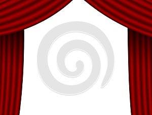 Empty space and theatre curtains