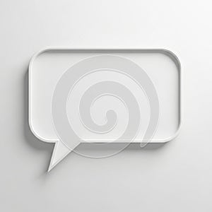 Empty speech bubble on light background