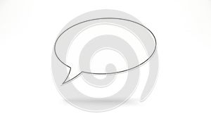 Empty speech bubble with shadow effect