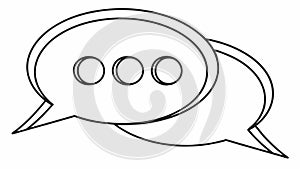 Empty speech bubbles, ready for dialogue and conversation, vector design Generative AI