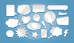 Empty speech bubbles vector icons collection