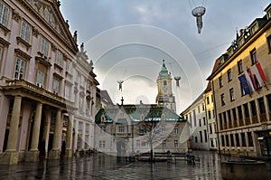 Empty Square in Bratislava, Slovakia