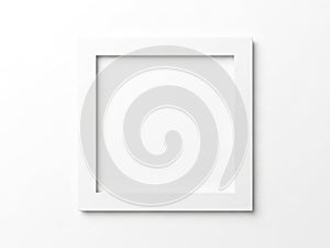 Empty square frame isolated on white background