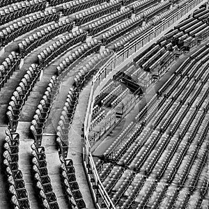 Empty stadium seats
