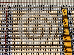 Empty stadium tribunes