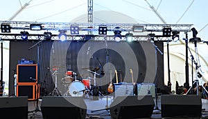 An empty Stage Before the Concert