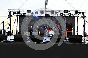 An empty Stage Before the Concert