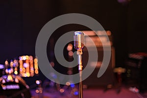 Empty stage before a rock concert