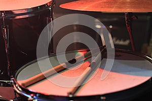 Empty stage before a rock concert