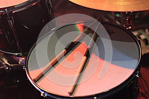 Empty stage before a rock concert