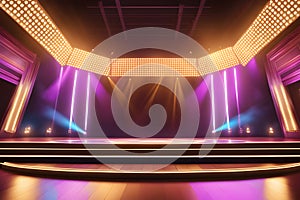 Empty Stage with Spotlights Artwork