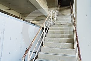 Empty stairs.Stair for fire exit door in factory