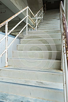 Empty stairs.Stair for fire exit door in factory