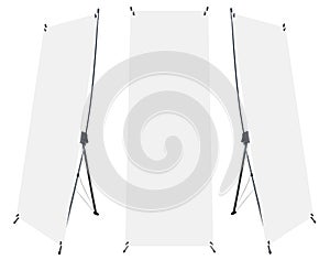 Empty standing banner displays