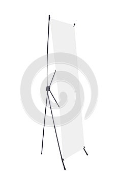 Empty standing banner