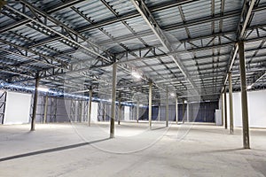 Empty storage room, warehouse or hangar