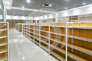 Empty store interior in modern commercial building