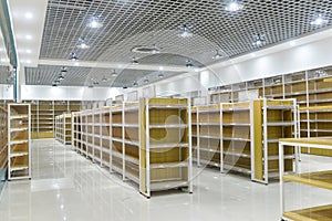 Empty store interior in modern commercial building