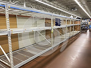 Empty Store Shelves from Coronavirus Panic