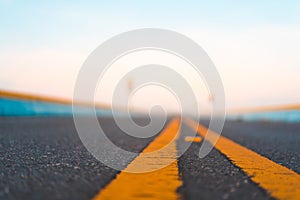 empty street with clean sky for background