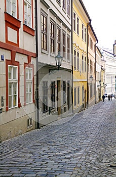 Empty street in europe town