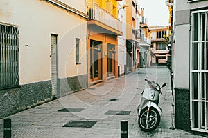 Empty street in European city