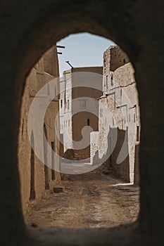 Empty street in an old Omani city