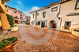 Empty street in Porto Cervo