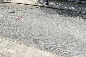 Empty street from top