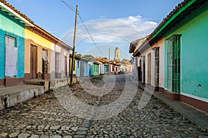 Empty street in Trinidad, Cuba