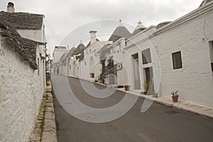 Empty streets of Alborobello