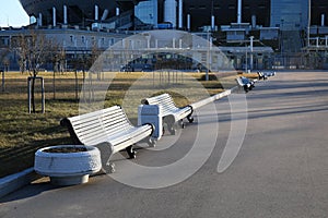 Empty streets in the centre of the city