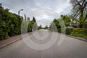 Empty streets in Kfar Warburg because of the Corona virus