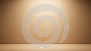Empty studio backdrop with warm spotlight background