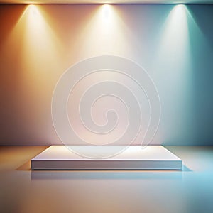 Empty Studio Gradient Background and Display Product