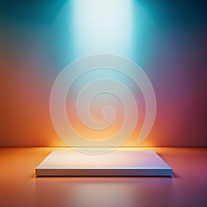 Empty studio gradient background and display product