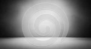 Empty studio background with spotlight effect and textured wall blank